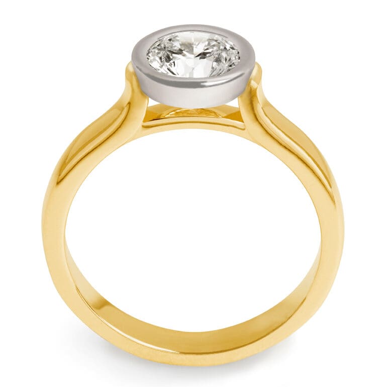 The Floating diamond ring - side view The Floating diamond ring - side view